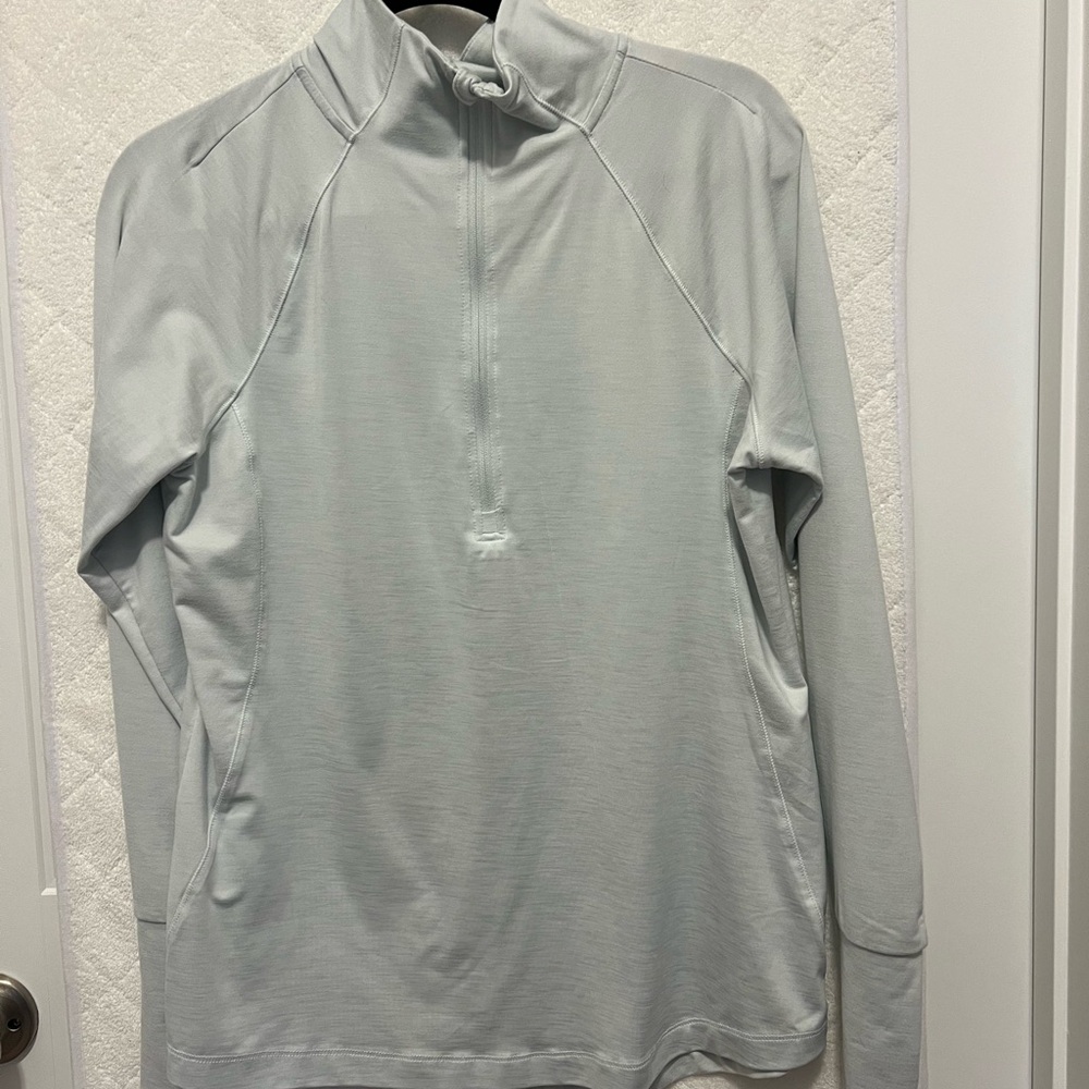 Light Gray Quarter-Zip Pullover